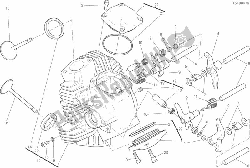 Wszystkie części do G? Owica Pozioma Ducati Scrambler Icon Dark Thailand 803 2020